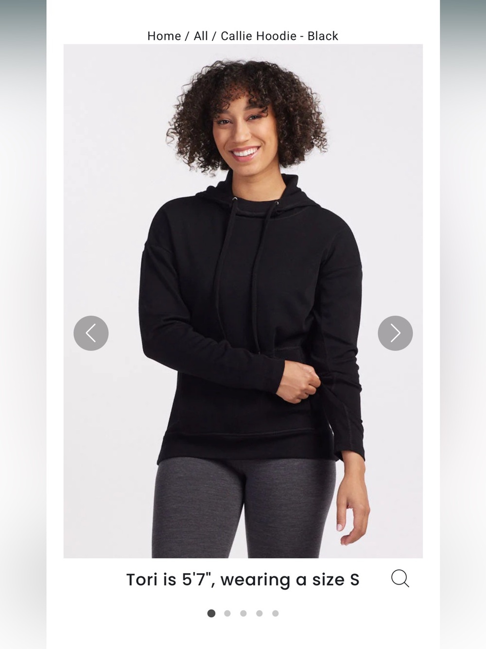 Woolx Black Callie Hoodie - New in package!